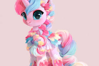 l draw cute and unique pony characters