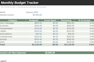 design a custom budget spreadsheet