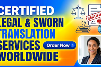 deliver certified legal translation and sworn translation services worldwide