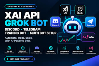 xai api grok bot discord telegram trading bot  multi bot setup n8n grok ai agent