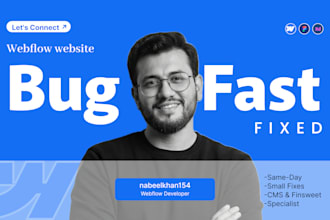 fix, update, or troubleshoot your webflow website and cms