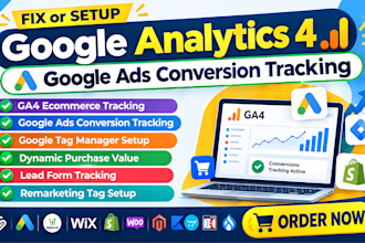 setup google ads conversion tracking, ga4 ecommerce tracking via GTM