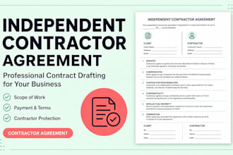 draft a professional independent contractor agreement