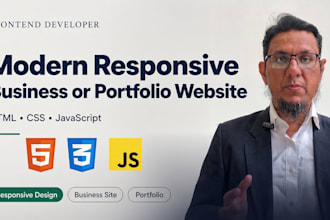 build a modern responsive business or portfolio website