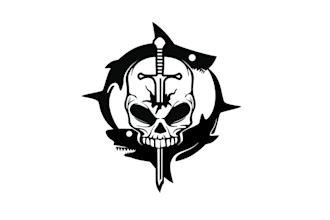 design pirate hunter flag logo