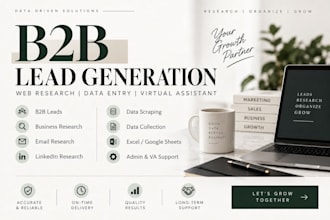 provide b2b lead generation and virtual assistant services