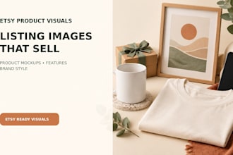 create etsy listing images and product mockups for your shop