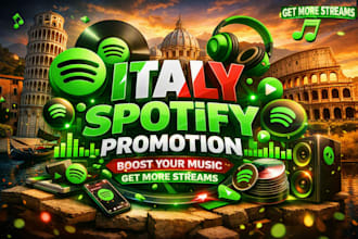 promote italy spotify music, spotify track spotify album promotion spotify ep