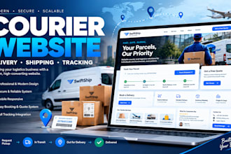 build courier website, delivery, logistics, shipping and parcel tracking website