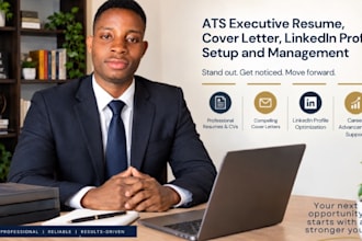 write your senior executive resume, CV, cover letter, and optimize your linkedin