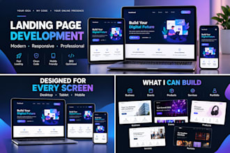 design and develop a responsive landing page