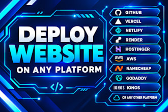 deploy website, host website on any platform