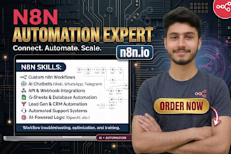 build n8n automation workflows and ai chatbots