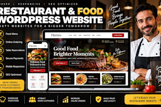 build restaurant food wordpress website with online ordering
