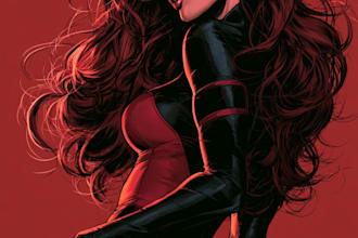 custom superhero comic art and character design