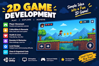 develop a 2d or 3d game in unity using c sharp