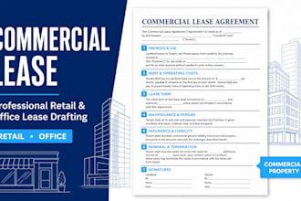 draft a professional commercial lease agreement for retail or office