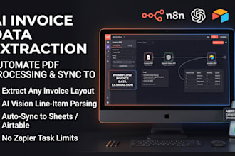automate PDF invoice data extraction to airtable and sheets with ai
