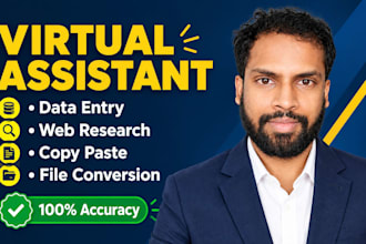 do web research data scraping lead generation copy paste va