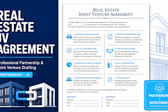 draft a real estate partnership or joint venture agreement