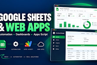 automate google sheets, build dashboards and web apps using apps script