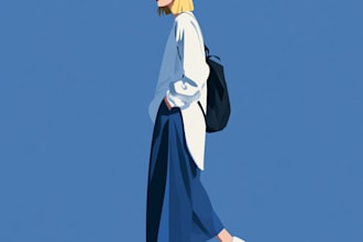 design simple flat character artwork