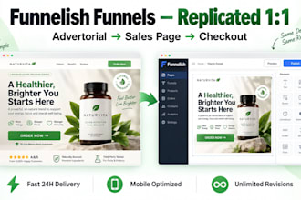 clone any funnelish sales page, advetorial and more