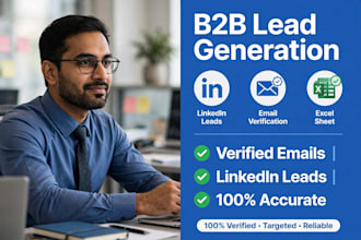 do b2b lead generation with verified emails and linkedin leads