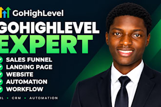 design gohighlevel website, landing page and sales funnel