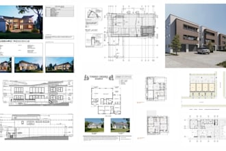 architectural permit drawing, floor plan, site plan for USA cities fast approval