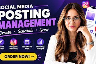 be your social media manager for content posting scheduling and management