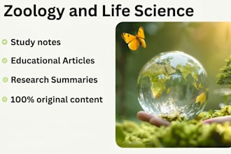 do zoology and life sciences writing and tasks