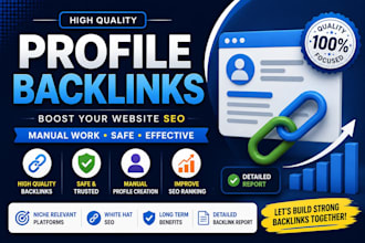 build high quality profile backlinks for SEO and link building