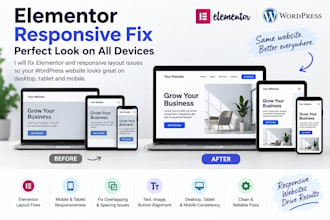fix elementor responsive and mobile layout issues on wordpress