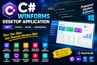 develop a custom c sharp dot net windows desktop application using winforms