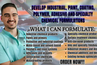 develop industrial, paint, coating, polymer, adhesive and specialty chemical