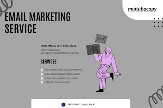 be your expert email copywriter or cold email writer