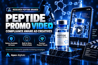 create peptide promo video for peptide ads and peptide marketing campaigns