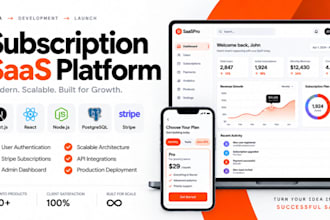 develop subscription saas, nextjs platform, stripe billing, user auth, database