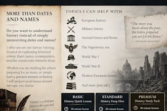 tutor you in history and explain historical events