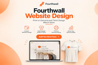 setup fourthwall website store design fourth wall website pod merch etsy shop