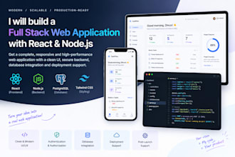 build a full stack web application with react and node