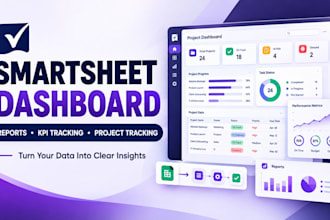 create smartsheet dashboards, reports and project tracking systems