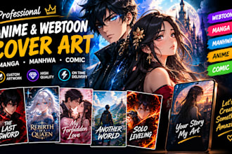 draw anime manga webtoon manhwa and comic book cover art