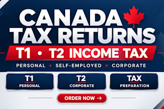 prepare canada t1 and t2 income tax returns