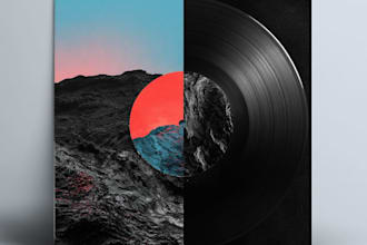 design a vinyl album cover, single album cover design