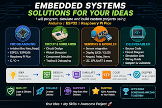 design, program and debug arduino esp32 and pico projects