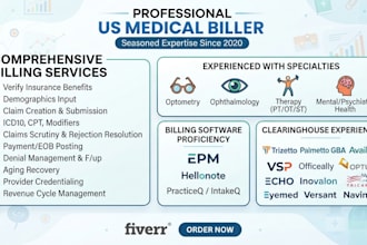 do full cycle medical, vision, mental, therapy, billing, coding, rcm, eob