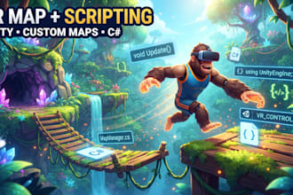 create a custom gorilla tag style map and scripts for your VR game