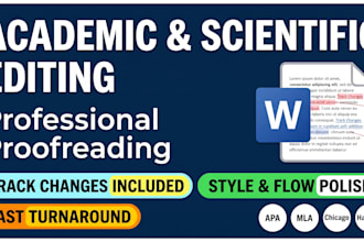 proofread and edit your scientific manuscript for journal submission